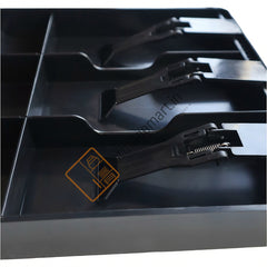 StorageMart ABS Plastic Cash Drawer 3 Bills 3 Coins ABS Cashier Storage Box For Super Markets, 9.6 X 9.6 X 1.4 Inch,Black