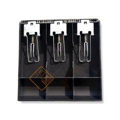 StorageMart Cash Drawer Register Insert Tray 3 Bills 3 Coins Money Storage Box | 9.6 x 9.6 x 1.4 inch | Black
