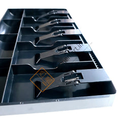 StorageMart ABS Plastic Cash Drawer, 5 Cash and 4 Coin Organizer for Supermarket,Plastic,40 x 3.5 x 24.4 cm, Black