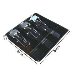 StorageMart Cash Drawer Register Insert Tray 3 Bills 3 Coins Money Storage Box | 9.6 x 9.6 x 1.4 inch | Black