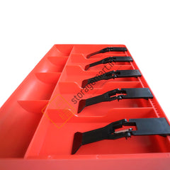 StorageMart ABS Plastic Cash Drawer, 5 Cash and 4 Coin Organizer for Supermarket, Plastic,40 x 3.5 x 24.5 cm, (Red)