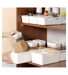 Multipurpose Plastic Retractable Expandable Home Cabinet Space Big Storage | Set of 03 Big | White | Plastic