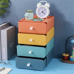 StorageMart 4 Drawer Desktop Storage Box Drawer Organizer (20 * 8 * 19cm, multi color) - StorageMart