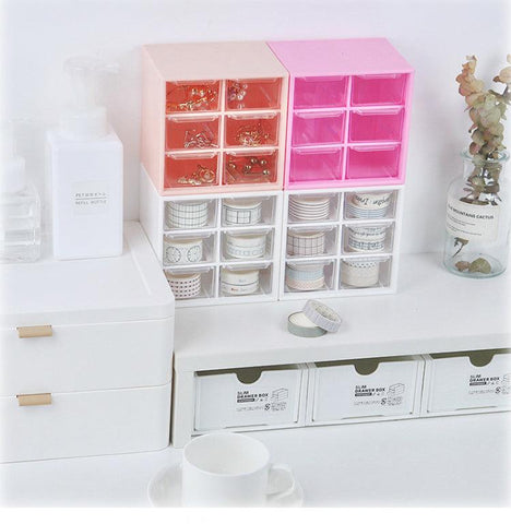 StorageMart 6 Grid Mini Plastic Multipurpose Drawer Storage Box, 12 X