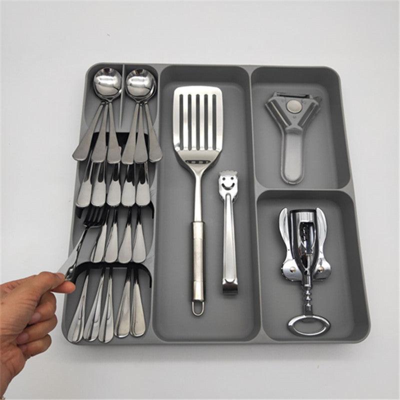Spoon Compartment StorageMart Kitchen Storage Tray for spoons, forks and 3 separate comp